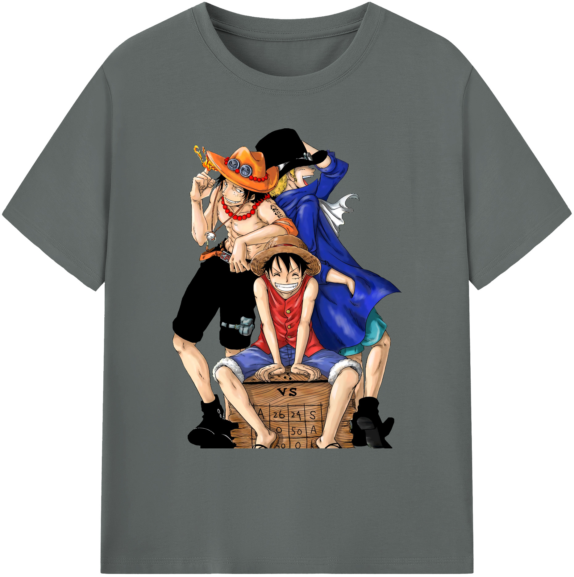 ワンピース モンキー・D・ルフィ ONE PIECE Monkey D. Luffy 綿100％ メンズ半袖Tシャツ｜肌触りやわらか＆通気性